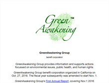 Tablet Screenshot of greenawakening.com